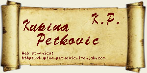 Kupina Petković vizit kartica